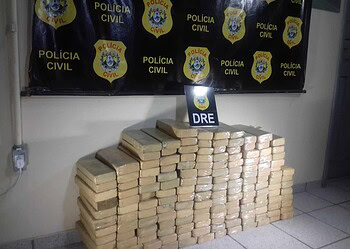Polícia Civil apreende 160 quilos de maconha em caminhão que transportava arroz