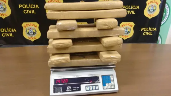 Polícia Civil apreende quase 15 quilos de maconha em barreira na BR-364