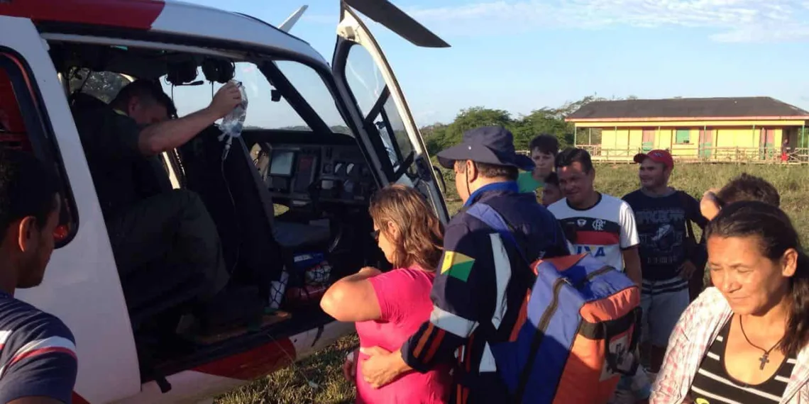 Helicóptero resgata vítima de AVC no interior do estado