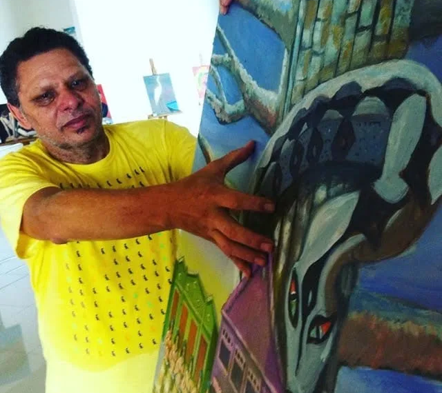Os “Fragmentos” do artísta Dim estão em exposição no TCE