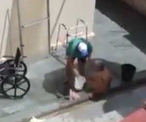 Nas filmagens, filha maltrata e agride idosa por mais de 30 minutos(Foto/Acervo Pessoal)