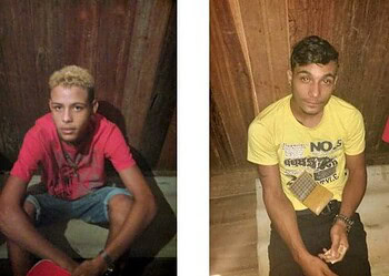 Richard Rodrigues de 16 anos de camisa vermelha e Lucas Dennedy camisa amarela( Foto/divulgação)