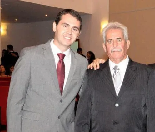 Marcus Alexandre com o pai, Ademir Aguiar