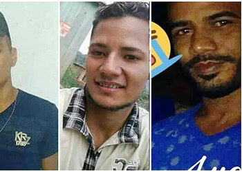 Da esquerda para a direita estão Eric de Lima, de 17 anos; Francisco Igo Silva, 21, e Leandro de Andrade, de 33 anos. (Foto Divulgação Polícia Civil)