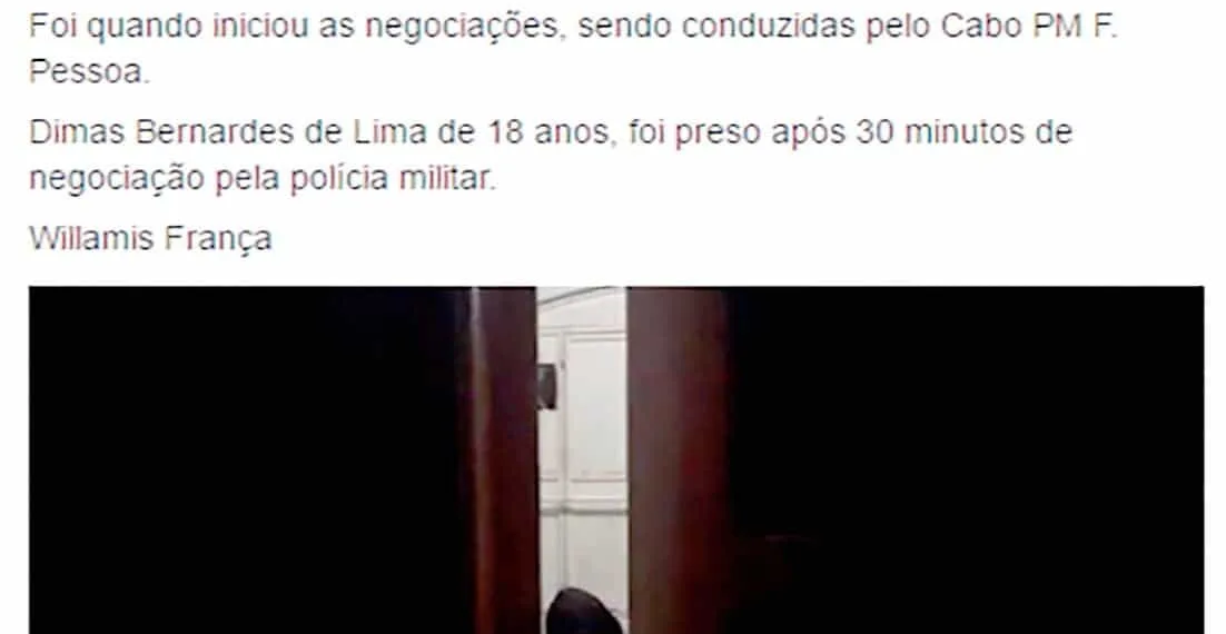 Assalto com refém é transmitido por rede social em Rio Branco