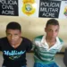 Dupla é presa pela Polícia Militar com arma de fogo