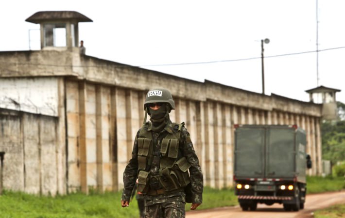 Militares do Exército Brasileiro permanecem no presídio até quarta-feira, 31 (Foto Sérgio Vale Secom)