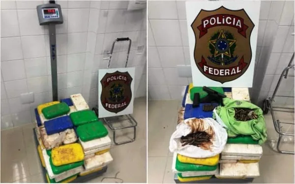 Polícia Federal prende dois e apreende 77 kg de cocaína em caminhonete
