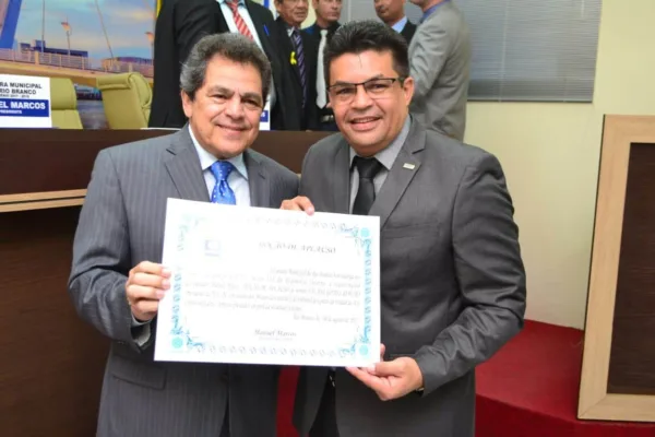 Câmara de Rio Branco homenageia TCE com Moção de Aplauso