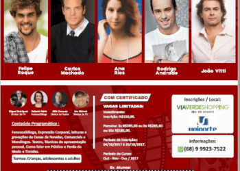Oficina de Atores Brasil chega ao Via Verde Shopping nesta quarta-feira (4)