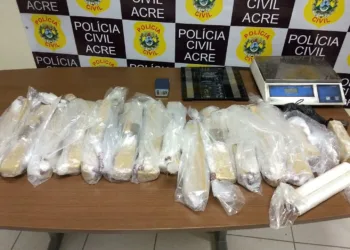 Mais de 15 quilos de drogas são encontrados enterrados em quintal e dentro de geladeira em Rio Branco