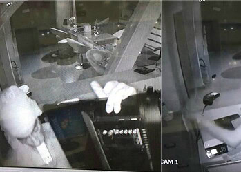 Imagens flagraram criminosos invadido ótica em Rio Branco. Empresária diz que prejuízo é de ao menos R$ 30 mil (Foto /Reprodução)