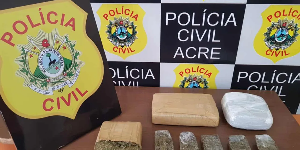 Polícia Civil apreende 2,843 kg de maconha em Cruzeiro do Sul
