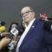 O presidente da Associação Brasileira dos Caminhoneiros (Abcam), José da Fonseca Lopes, fala à imprensa, no Palácio do Planalto.