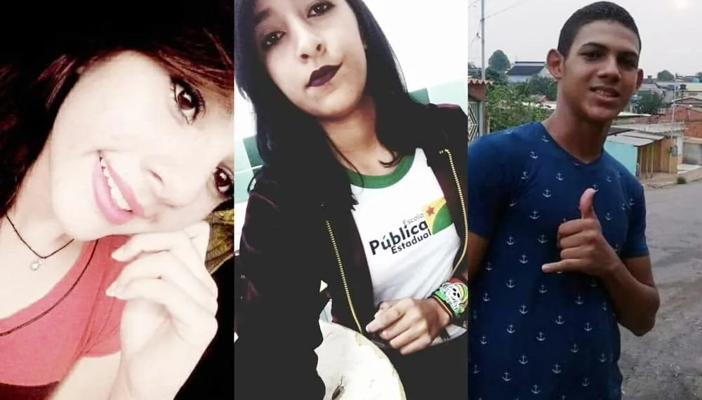 Amanda Gomes (esq.), Isabele Lima e Vitor de Lima sumiram no domingo (5) quando saíram para a Expoacre. Lima foi achado morto na terça (7) no bairro Taquari, em Rio Branco (Foto Arquivo da família)