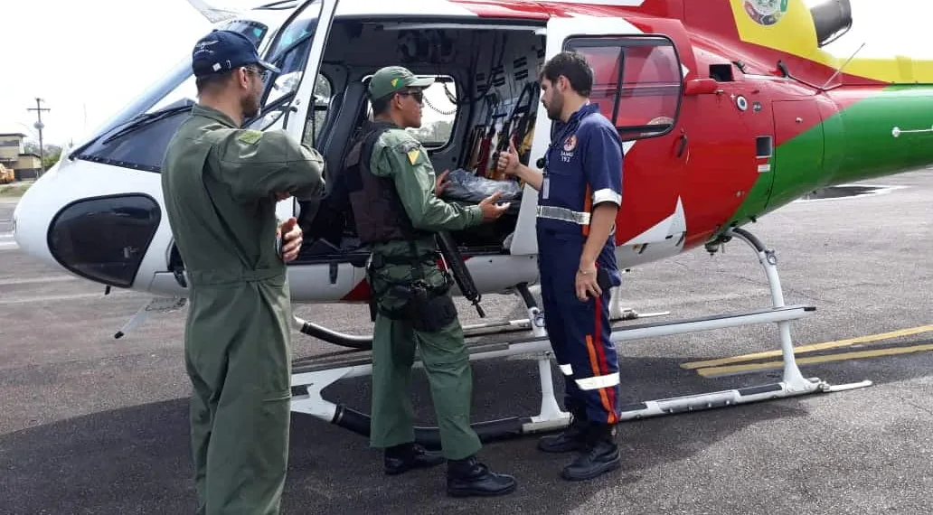 Criança sofre parada cardíaca em Manoel Urbano e é resgatada pela Harpia 01
