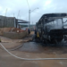 Ônibus tem falha elétrica e é consumido pelo fogo em Rio Branco