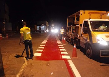 Prefeitura revitaliza ciclovias da estrada do Calafate