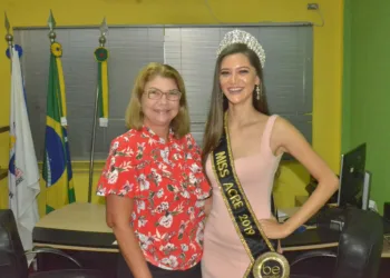 Vereadora Lene Petecão recebe visita da Miss Acre 2019, Sayonara Moura
