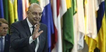 Novo ministro da Cidadania e Ação Social, Osmar Terra, durante solenidade de transmissão de cargo.