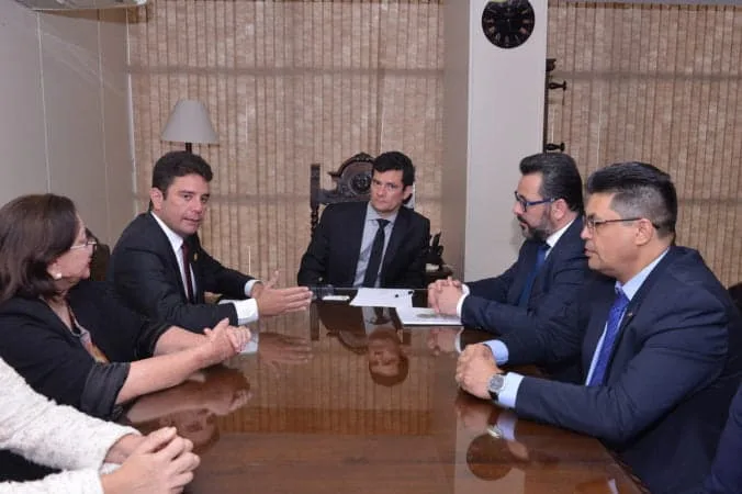Gladson Cameli e ministro Sérgio Moro tratam da segurança na fronteira do Acre