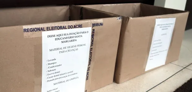 TRE/AC inicia campanha de arrecadação de mantimentos às crianças do educandário Santa Margarida