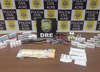 Após apreensão, Polícia Civil investiga rede de tráfico de anabolizantes no Acre