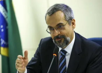 O ministro da Educação, Abraham Weintraub, durante apresentação do programa "Future-se".