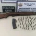 Operação conjunta apreende uma carabina de uso restrito e quantidade expressiva de munição
