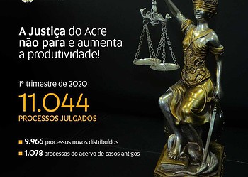Justiça do Acre julga mais de 11 mil processos no primeiro trimestre de 2020