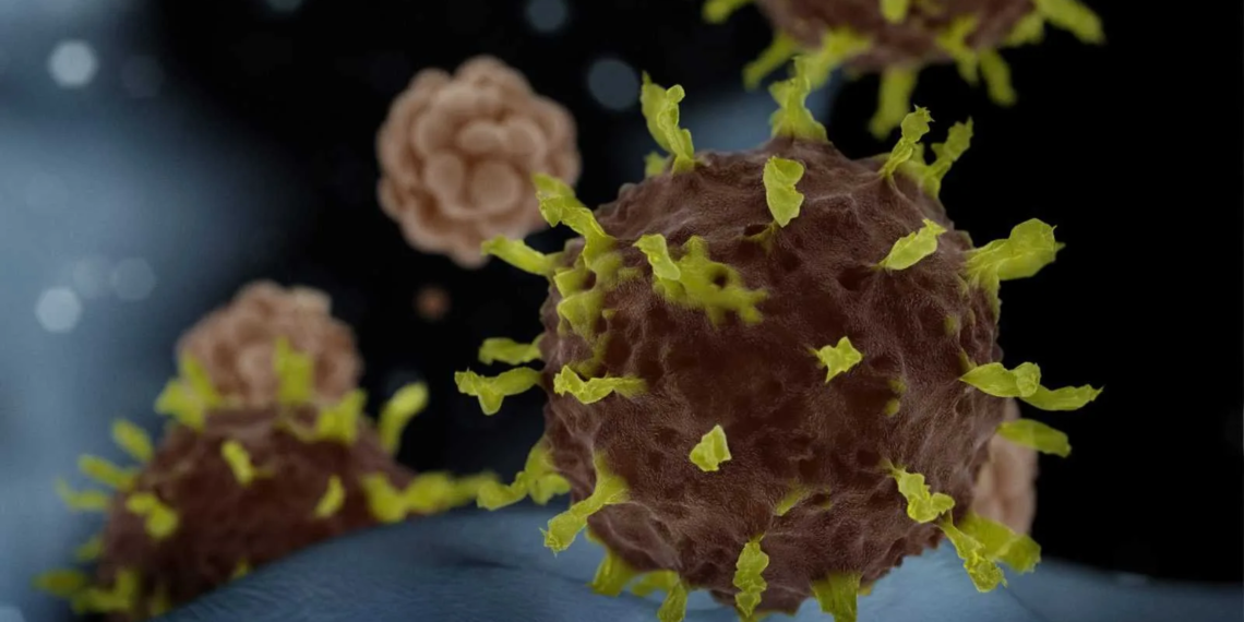 3D art based in microscope images of the corona virus from the 2020 outbreak in Wuhan, China