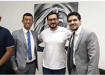 Da esquerda para a direita, Rodrigo Figueiredo, Raiff Pimentel Soares, Erick Conde e Lucas Guerra
momentos antes da pandemia (Foto: Assessoria)