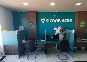 Sicoob Acre realiza desinfecção do ponto de atendimento em Acrelândia