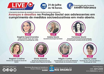 SASDH promove live sobre medidas socioeducativas para adolescentes