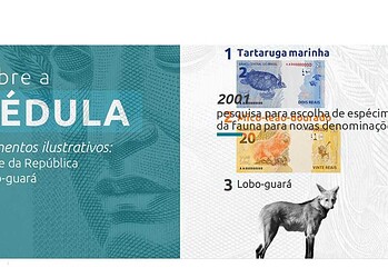 A cédula terá como personagem o lobo-guará (Foto: Divulgação / Banco Central)