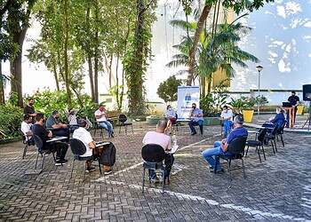 Reunião com diversos setores sobre o Pacto Acre Sem Covid (Foto: Fagner Delgado / Ascom PMRB)