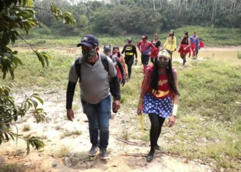 Professores se transformam em “super-heróis” para levar conteúdos a escolas no interior da floresta