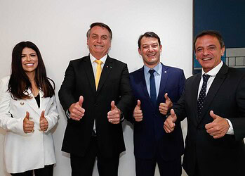 Presidente Jair Bolsonaro garante apoio à candidatura de Roberto Duarte para prefeito de Rio Branco