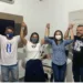 Em Senador Guiomard, Rosana e Ney comemoram a vitória junto com a senadora Mailza e James, irmão da prefeita e esposo de Mailza.