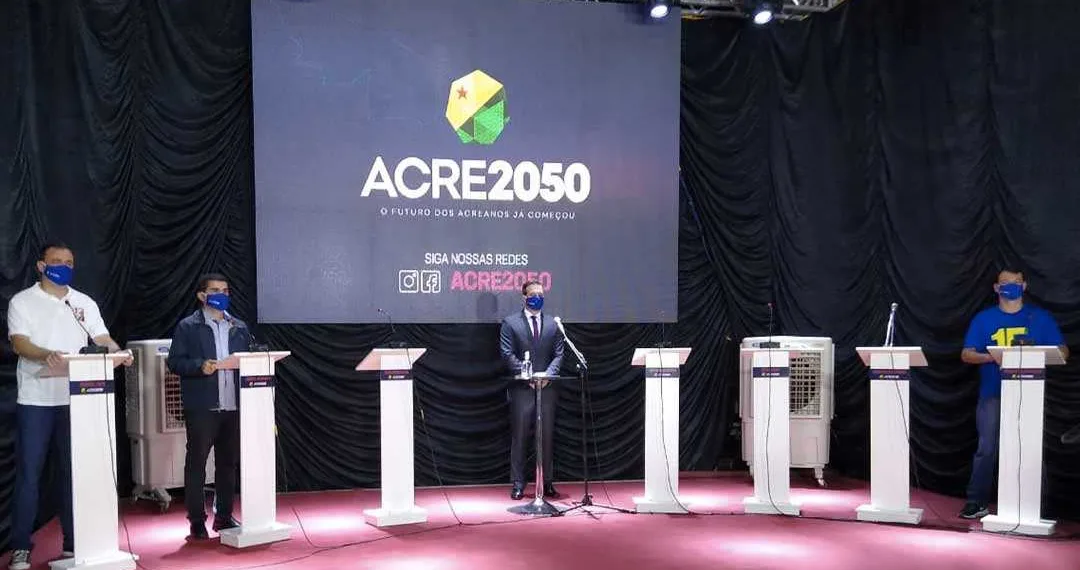 Socorro, Minoru e Jarbas faltam a debate Acre 2050 e evento é cancelado; Bocalom está com covid-19