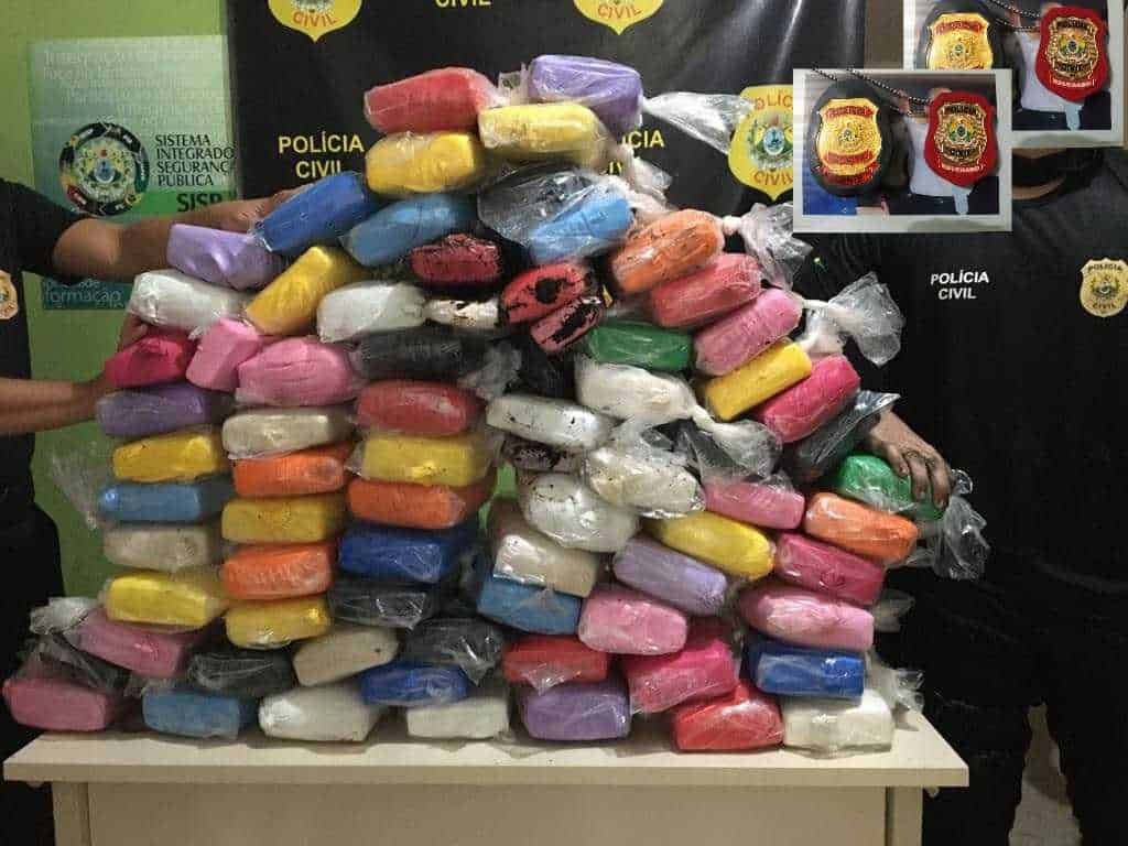 A polícia apreendeu 82 quilos de drogas (Foto: Ascom PMAC)