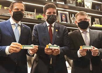 Em reunião com Dória, Gladson anuncia interesse do Acre na aquisição de vacinas do Instituto Butantan: "Temos urgência"