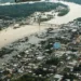 O Rio Juruá registrou a maior cheia já vivenciada pelo município desde 2017 (Foto: Marcos Vicentti/Secom)