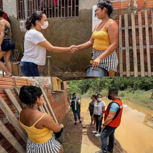 Senadora Mailza visita famílias atingidas pela enchente em Rio Branco