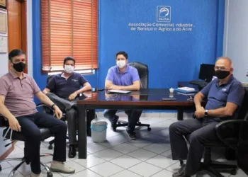 Covid-19: em tarde de conversa, representantes do Sistema Fecomércio/AC se reúnem com prefeitura e PGE/AC