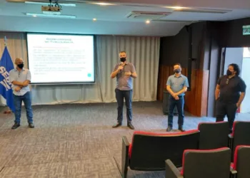 O curso foi realizado na modalidade presencial, no auditório do Sebrae