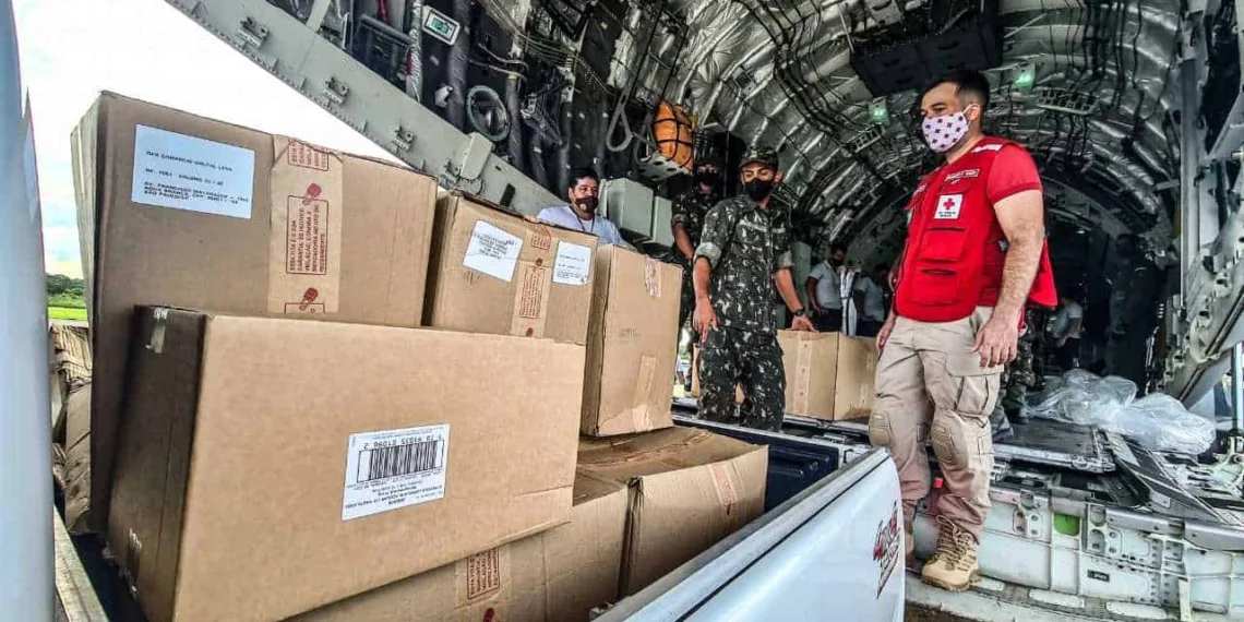 Acre recebeu 15 toneladas em doações da Cruz Vermelha Brasileira (Foto: Gecom TJ/AC)