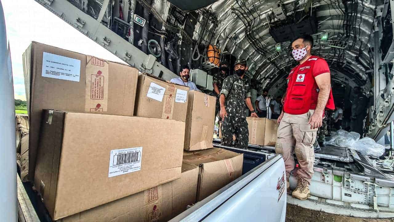 Acre recebeu 15 toneladas em doações da Cruz Vermelha Brasileira (Foto: Gecom TJ/AC)