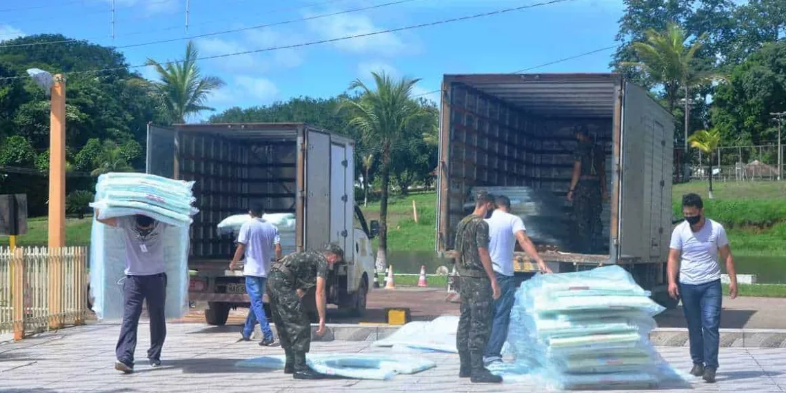 TJAC recebe 400 dos 2 mil colchonetes doados para a campanha SOS Acre