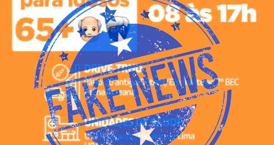 Banner contém notícia falsa, aponta Prefeitura de Rio Branco (Imagem: Reprodução WhatsApp)